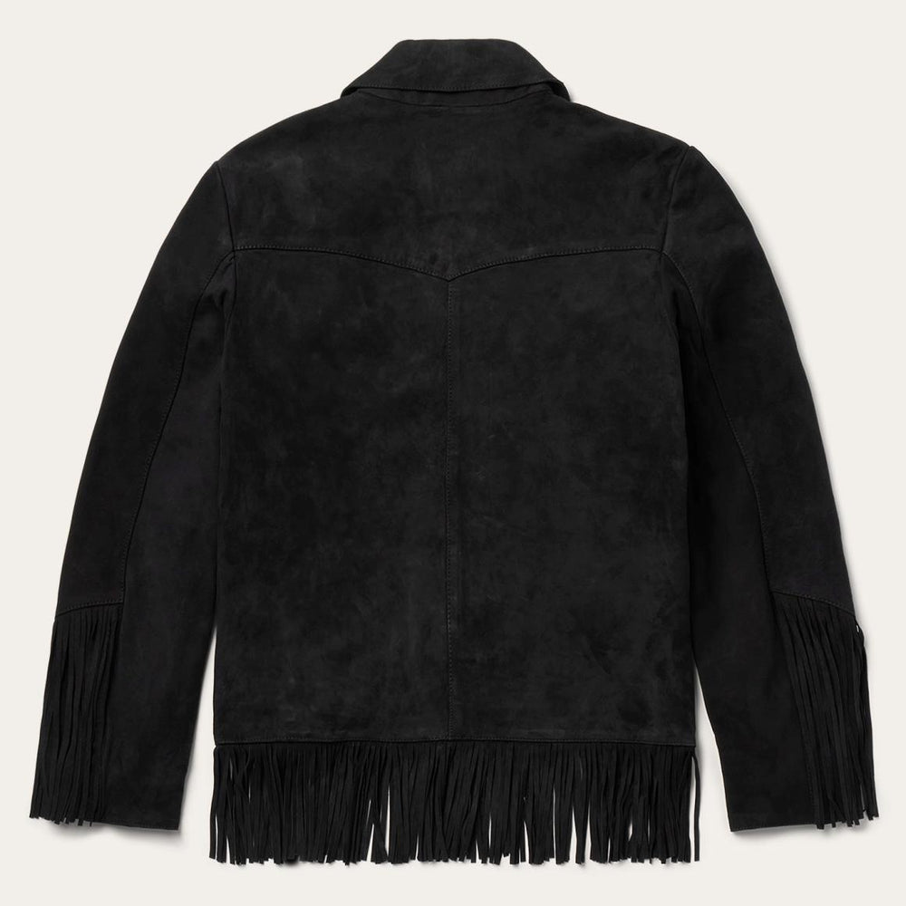 Fringe Suede Jacket Black | Women Stetson Jackets