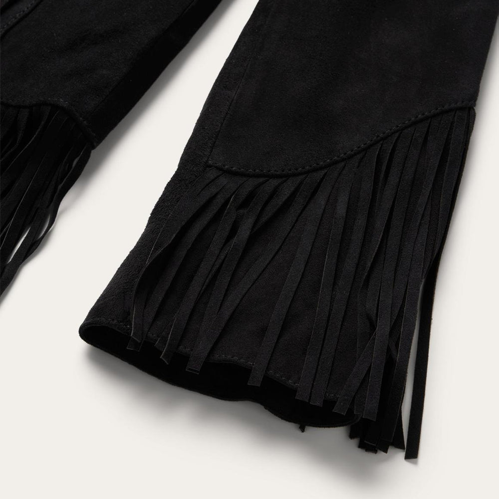 Fringe Suede Jacket Black | Women Stetson Jackets