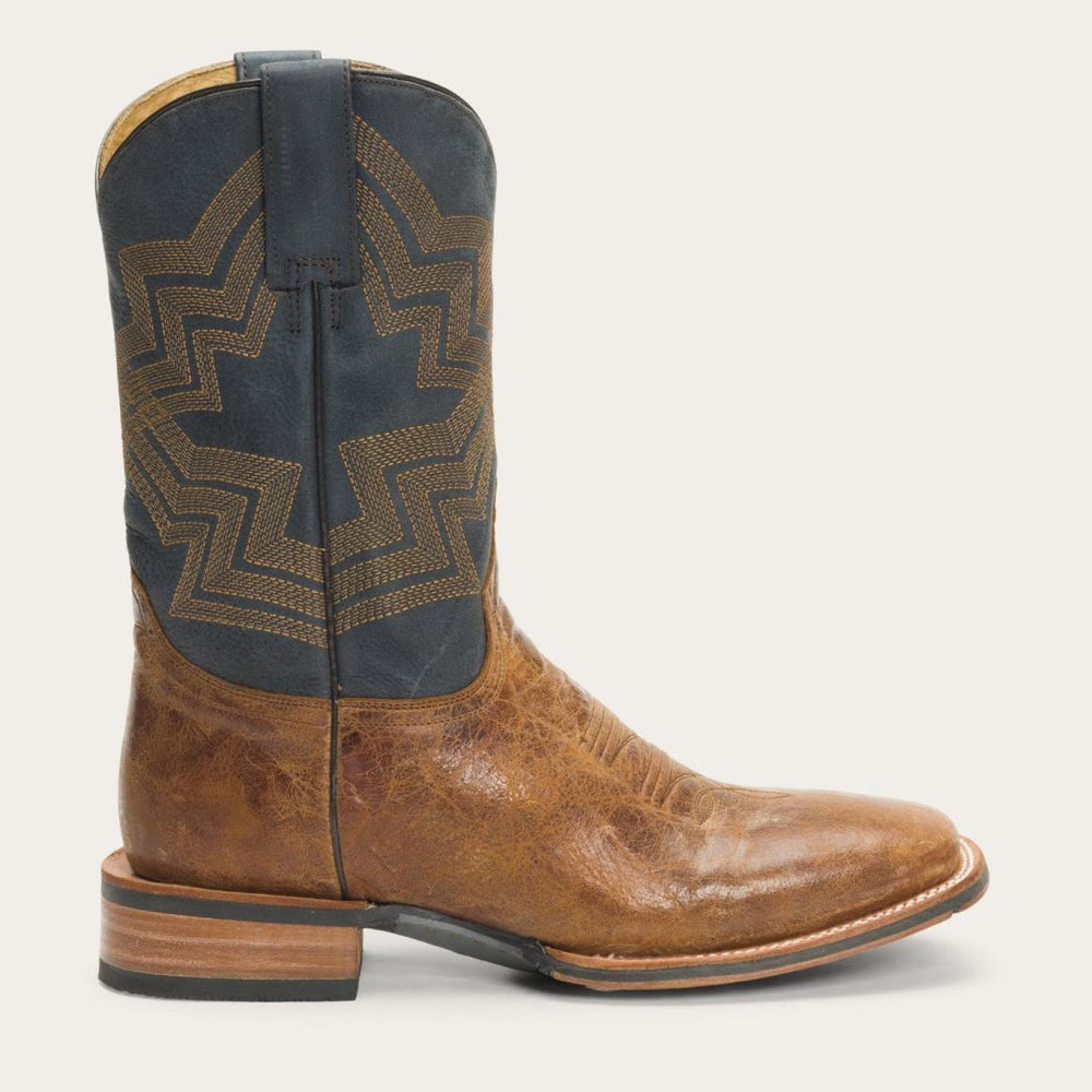 Goddard Burnished Blue & Brown Leather Boot Brown | Men Stetson Western