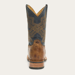 Goddard Burnished Blue & Brown Leather Boot Brown | Men Stetson Western
