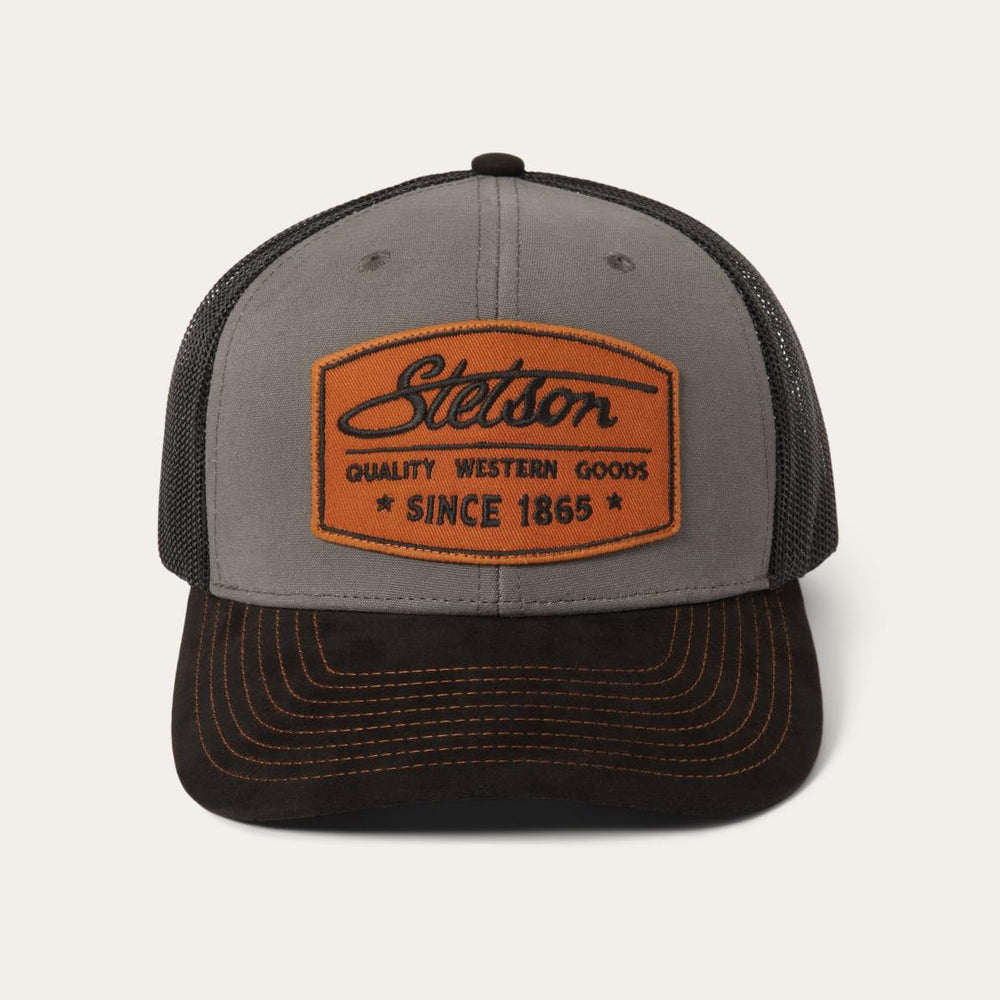 Grey Heritage Script Trucker Cap Grey | Men/Women Stetson Caps & Truckers
