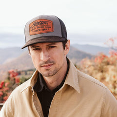 Grey Heritage Script Trucker Cap Grey | Men/Women Stetson Caps & Truckers