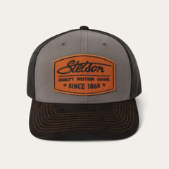 Grey Heritage Script Trucker Cap Grey | Men/Women Stetson Caps & Truckers