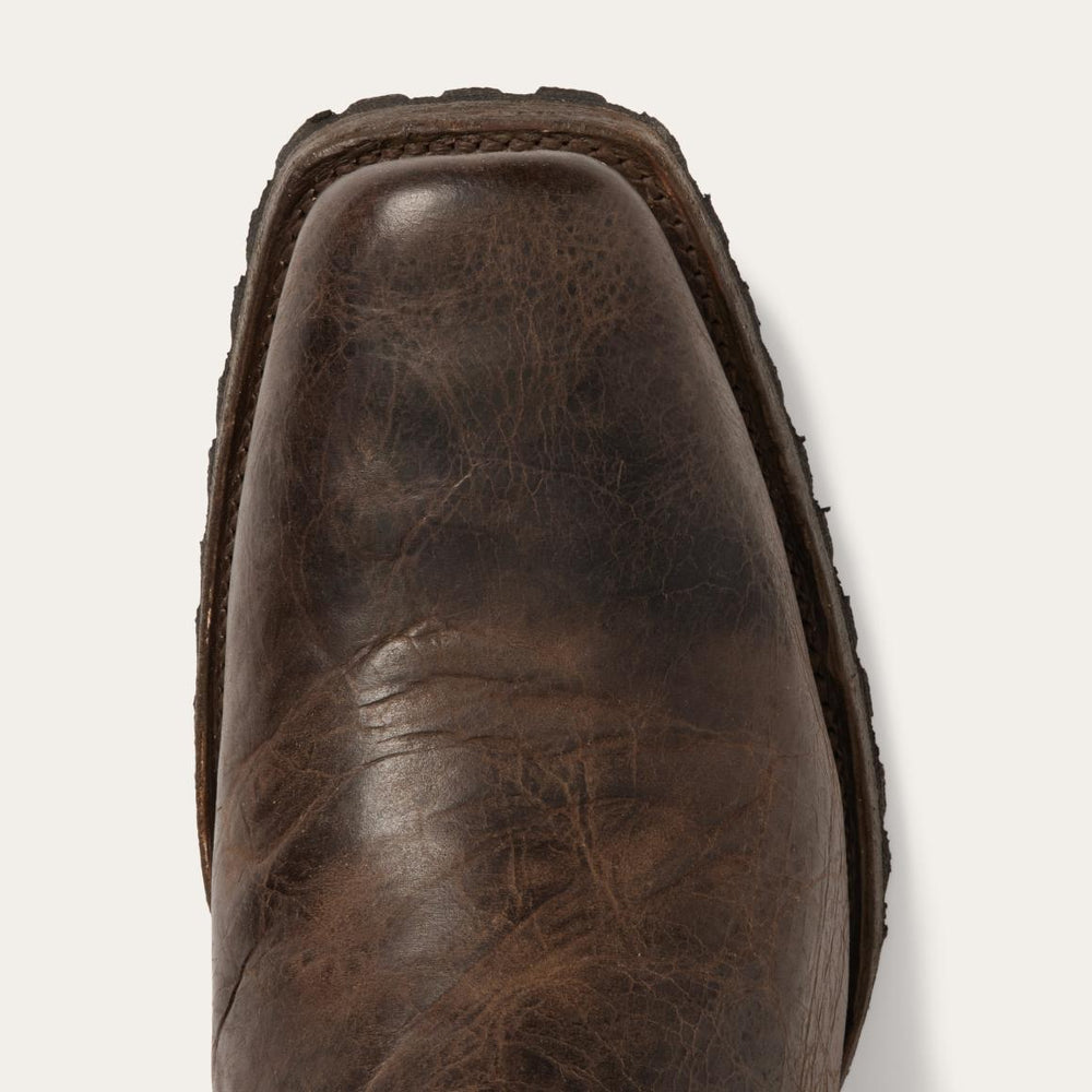 Heritage Harness Boots Waxed Dark Brown | Men Stetson Western