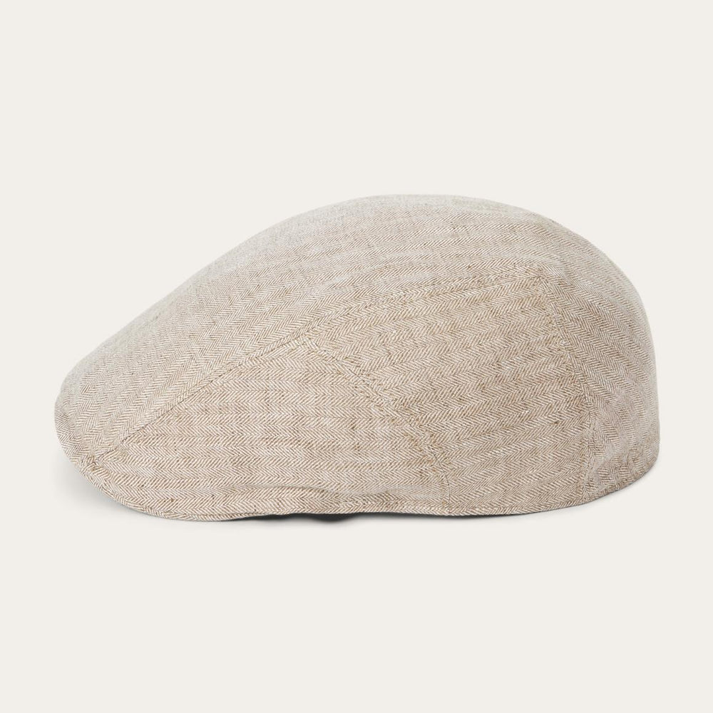 Herringbone Linen Ivy Cap Beige Herringbone | Men/Women Stetson Caps & Truckers