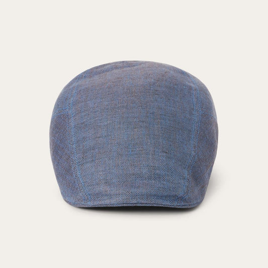 Herringbone Linen Ivy Cap Blue Herringbone | Men/Women Stetson Caps & Truckers