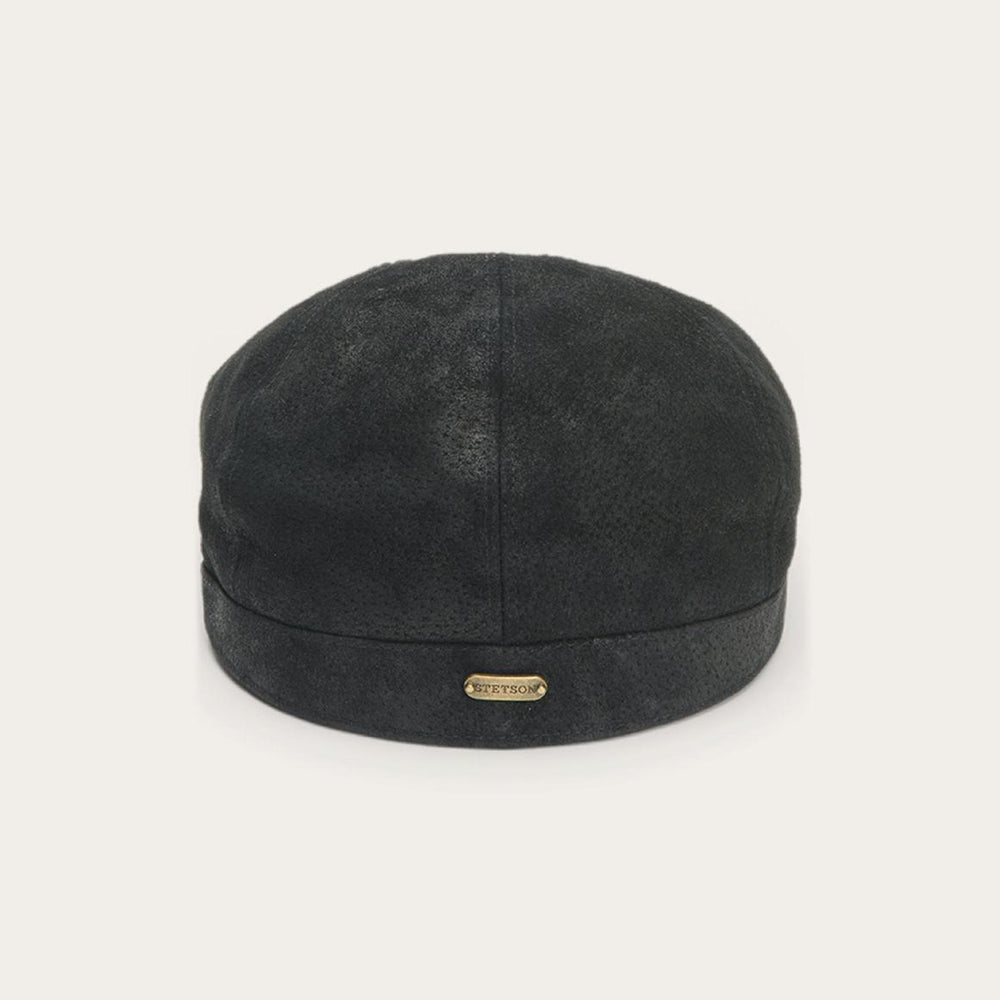 Hood Weathered Leather Ivy Cap Black | Men/Women Stetson Caps & Truckers