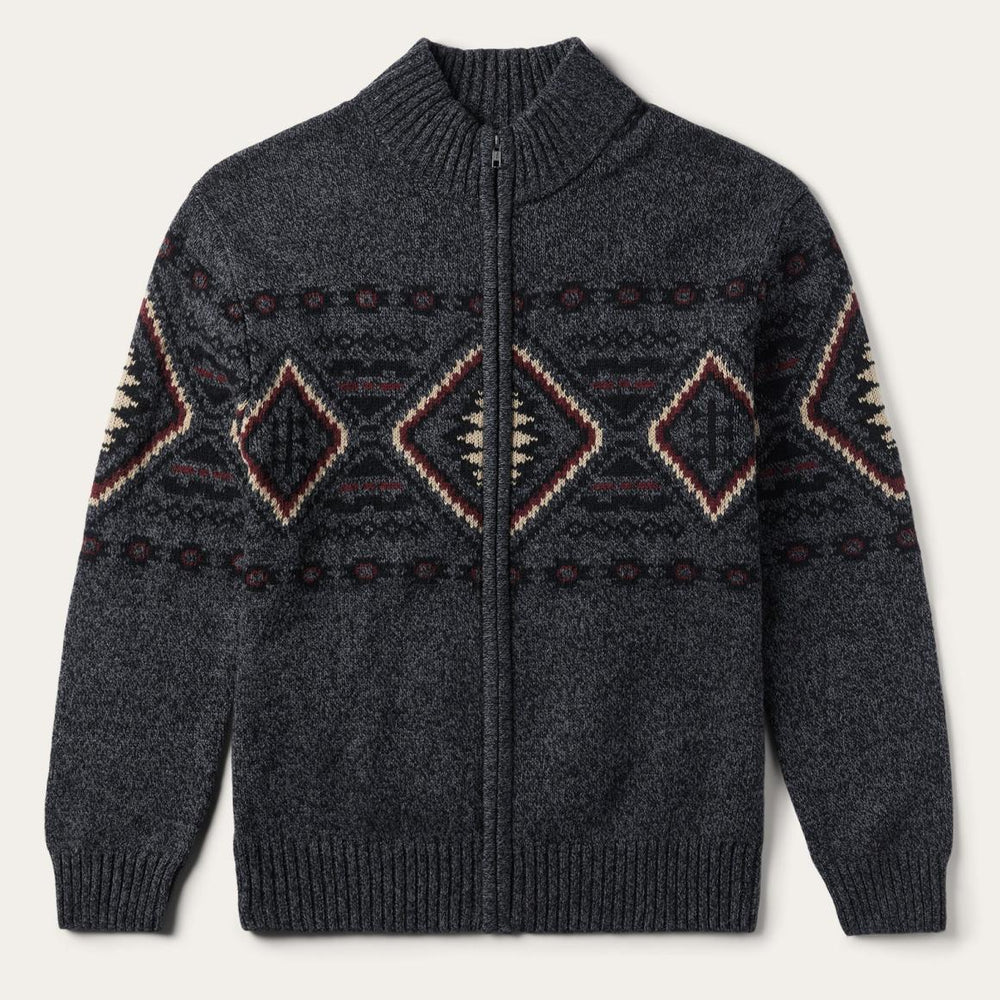 Horizontal Aztec Cardigan Grey | Men Stetson Jackets