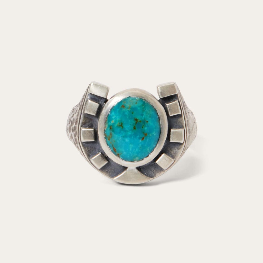 Horseshoe Ring With Turquoise | Men/Women Stetson Jewelry