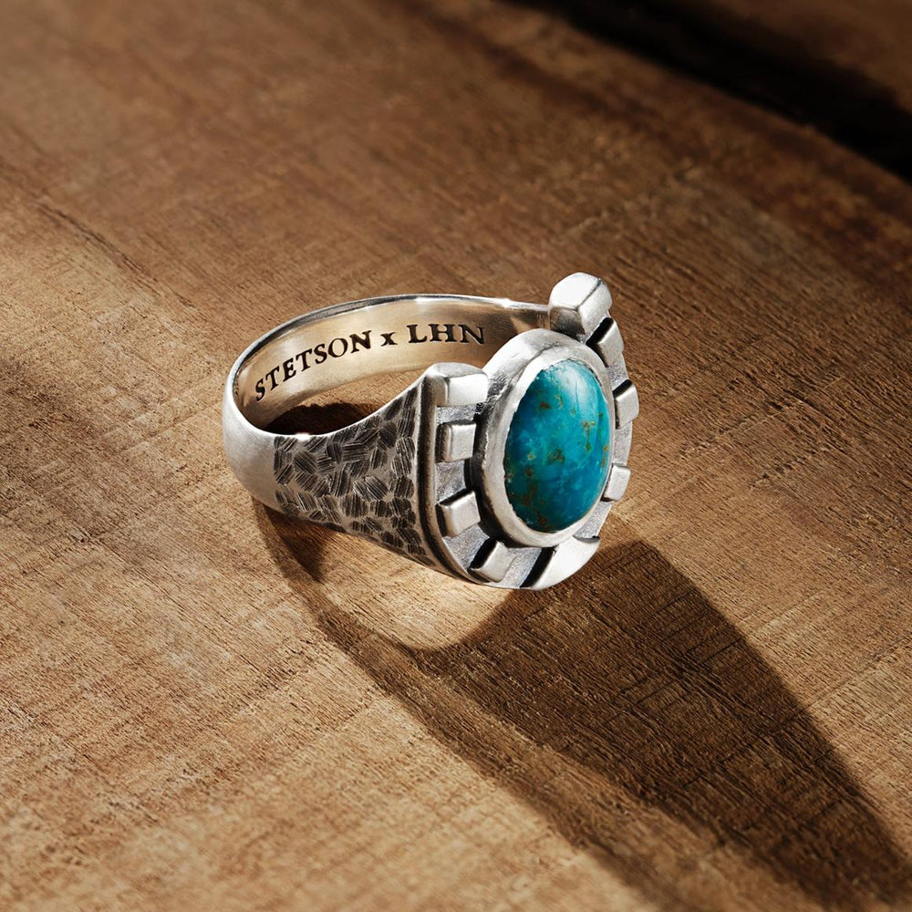 Horseshoe Ring With Turquoise | Men/Women Stetson Jewelry