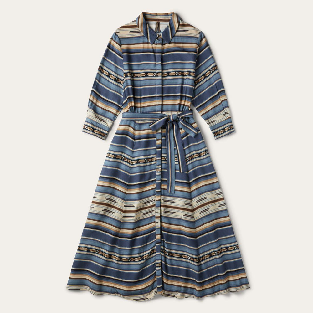 Indigo Serape Print Dress Blue | Women Stetson Midi