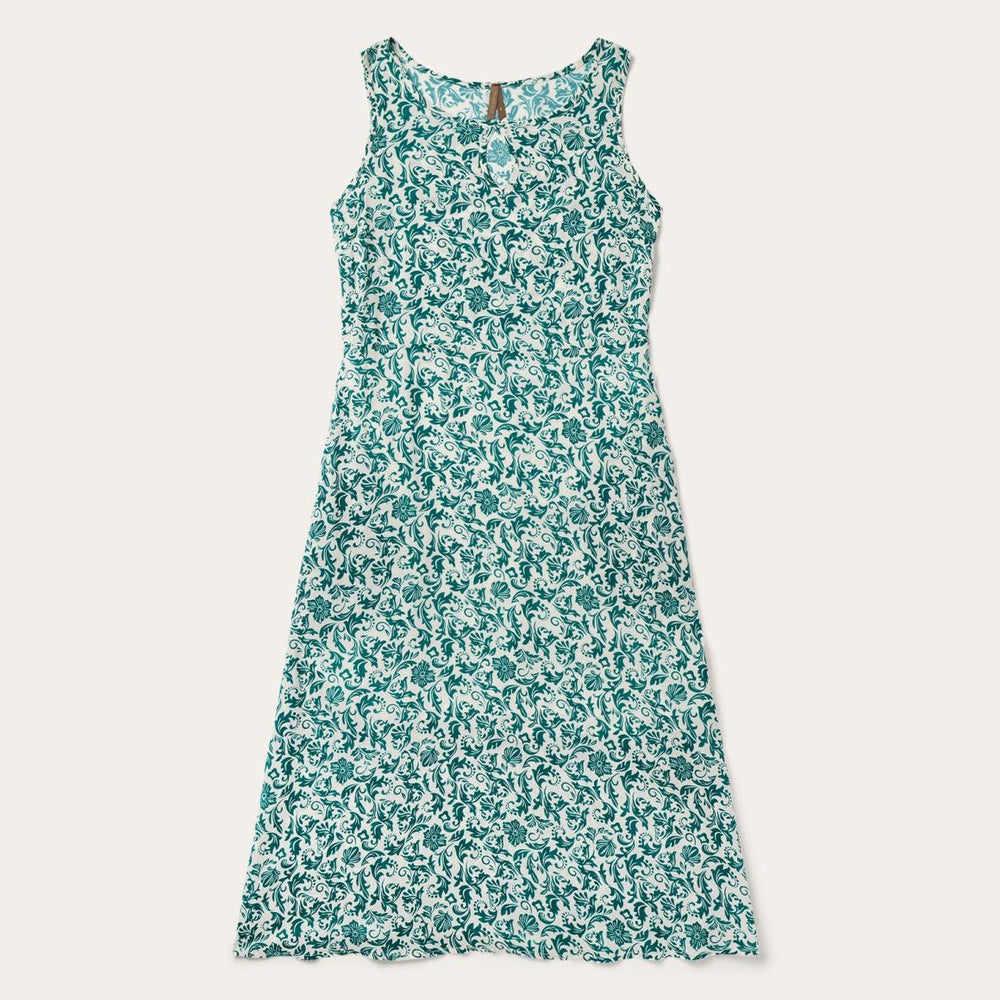 Jade Floral Print Sleeveless Dress Green | Women Stetson Midi