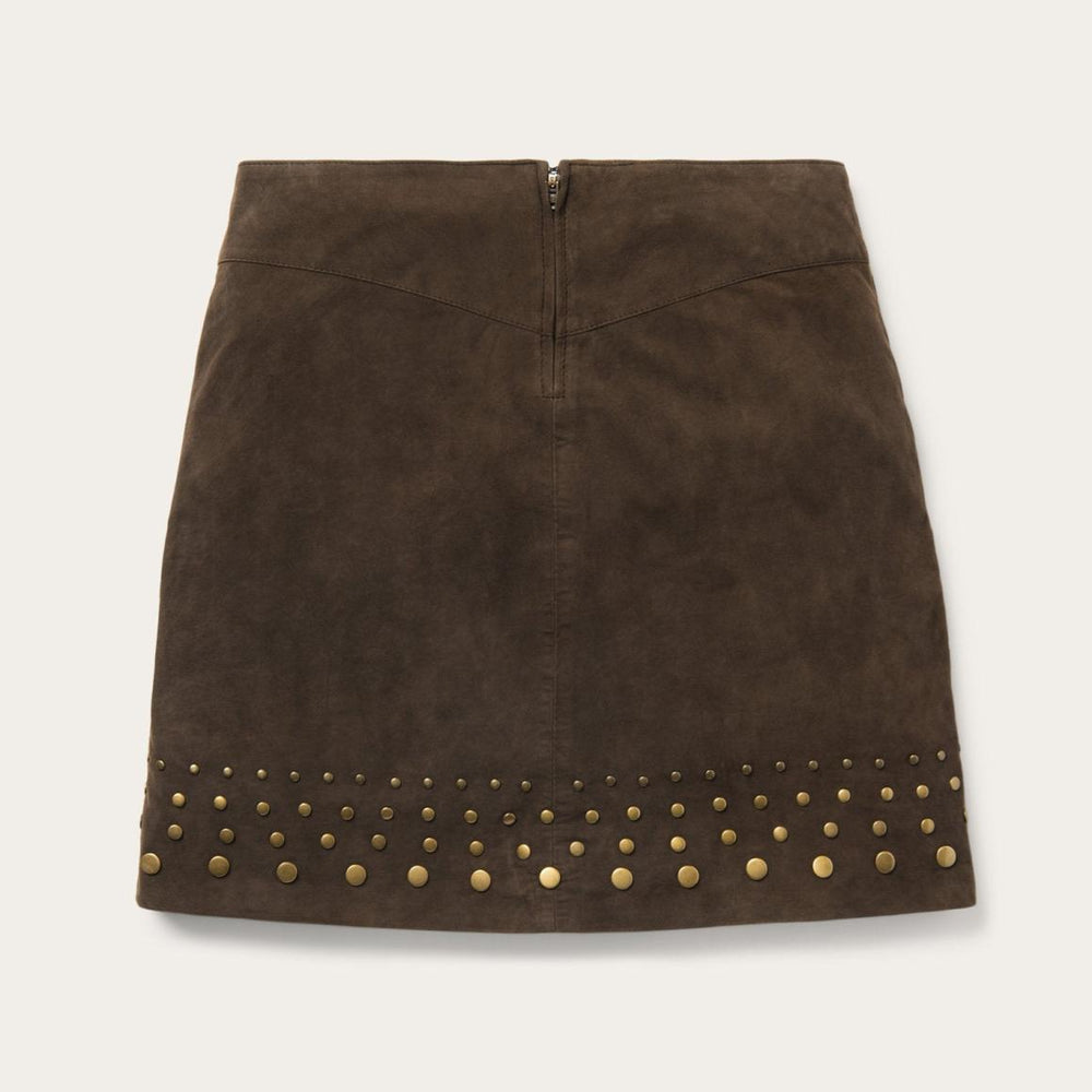 Lamb Suede Skirt With Nailheads Brown | Women Stetson Skirts & Shorts
