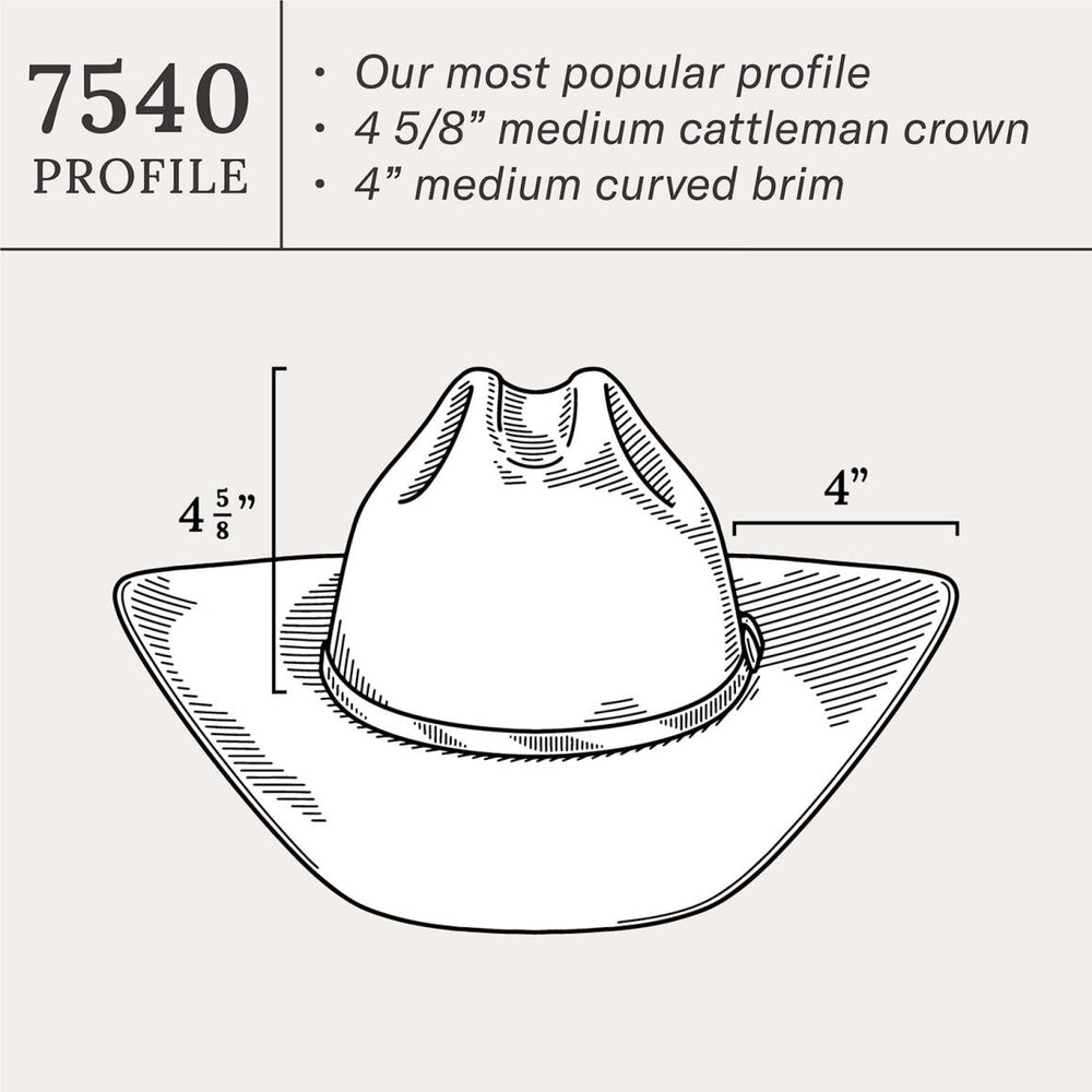 Lariat 5X Cowboy Hat - 4 5/8" Crown Black | Men/Women Stetson Western