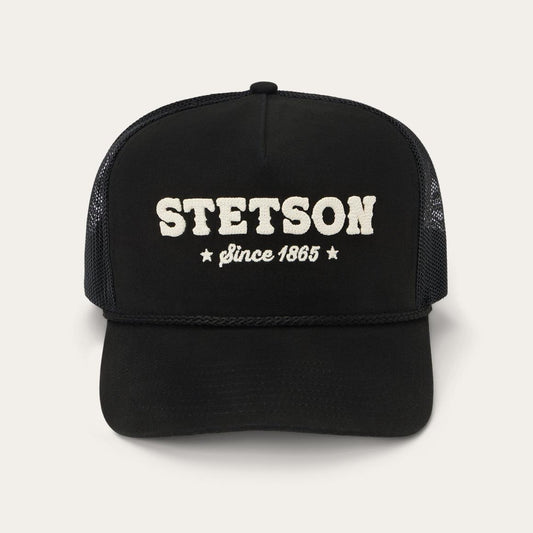 Lasso Trucker Cap Black | Men/Women Stetson Caps & Truckers