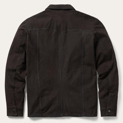 Leather Western Shirt Jacket Brown | Men Stetson Jackets