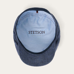 Linen Driver Cap Blue | Men/Women Stetson Caps & Truckers