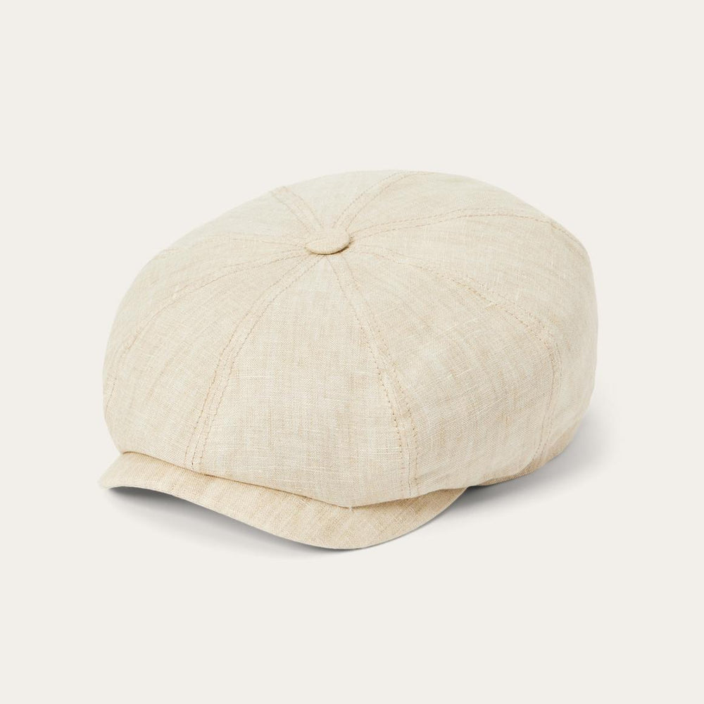 Linen Hatteras Newsboy Beige | Men/Women Stetson Caps & Truckers