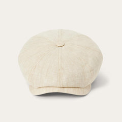 Linen Hatteras Newsboy Beige | Men/Women Stetson Caps & Truckers