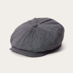 Linen Hatteras Newsboy Grey | Men/Women Stetson Caps & Truckers