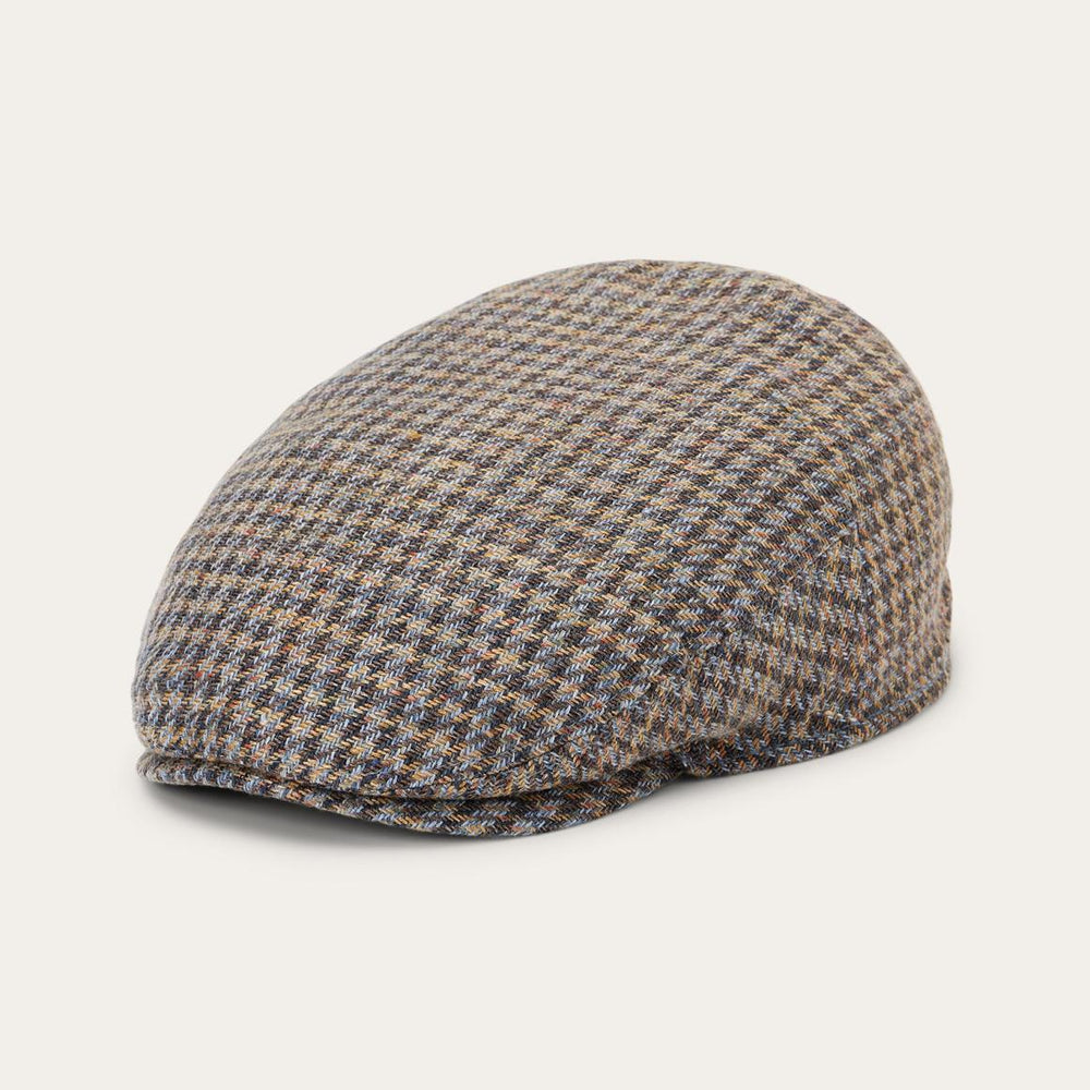 Linen/Cotton Houndstooth Driver Cap Multicolor Houndstooth | Men/Women Stetson Caps & Truckers