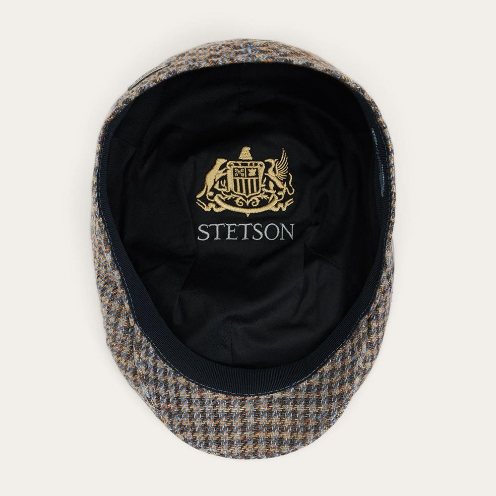 Linen/Cotton Houndstooth Driver Cap Multicolor Houndstooth | Men/Women Stetson Caps & Truckers