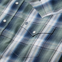 Lucky Diamond Plaid Western Shirt Green | Men Stetson Classic Cut