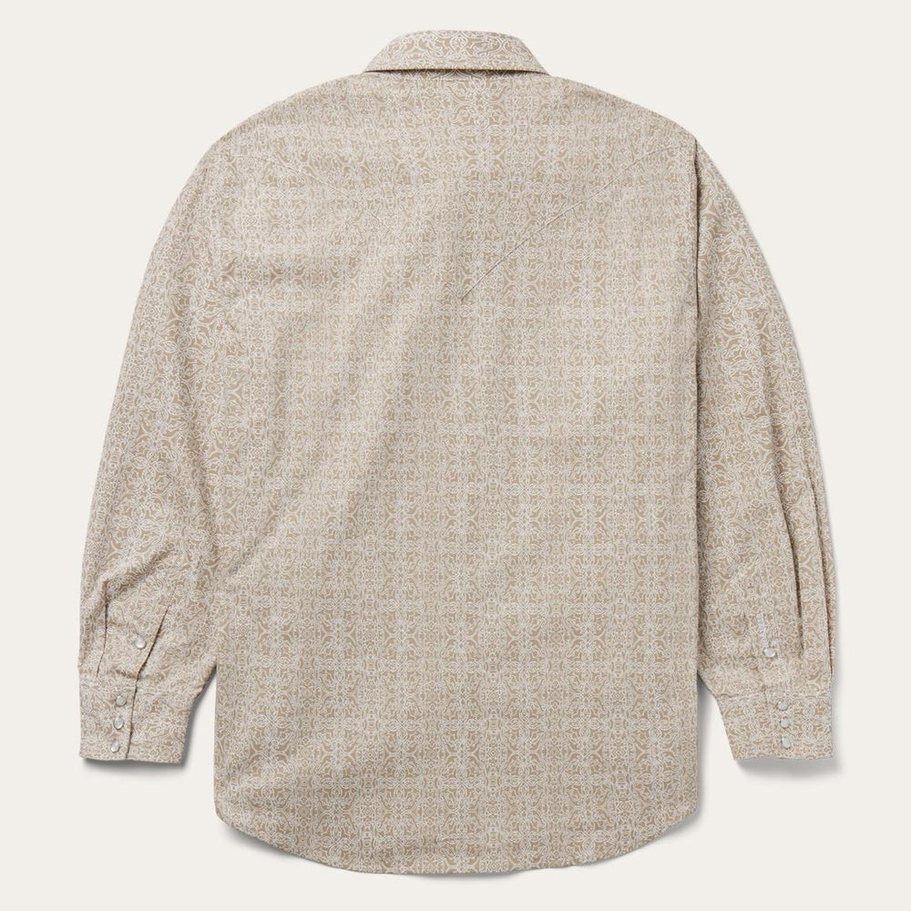 Medallion Print Western Shirt Brown | Men Stetson Western Shirts