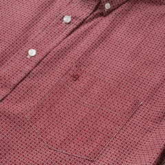 Micro Print Button-Front Shirt Red | Men Stetson Modern Cut