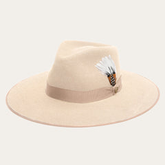 Midtown Wide Flat Brim Hat Bone | Men/Women Stetson Fedora