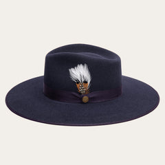 Midtown Wide Flat Brim Hat Navy | Men/Women Stetson Fedora