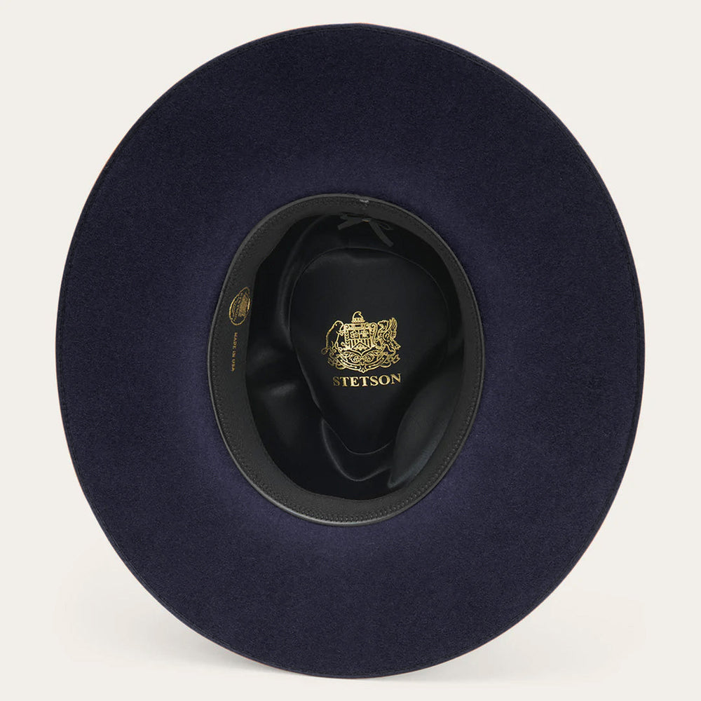Midtown Wide Flat Brim Hat Navy | Men/Women Stetson Fedora