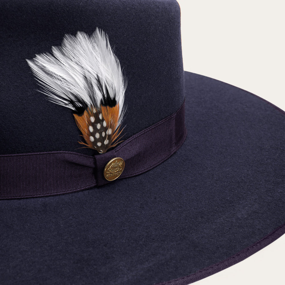 Midtown Wide Flat Brim Hat Navy | Men/Women Stetson Fedora