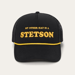 My Other Hat Is A Stetson Trucker Cap Black | Men/Women Stetson Caps & Truckers