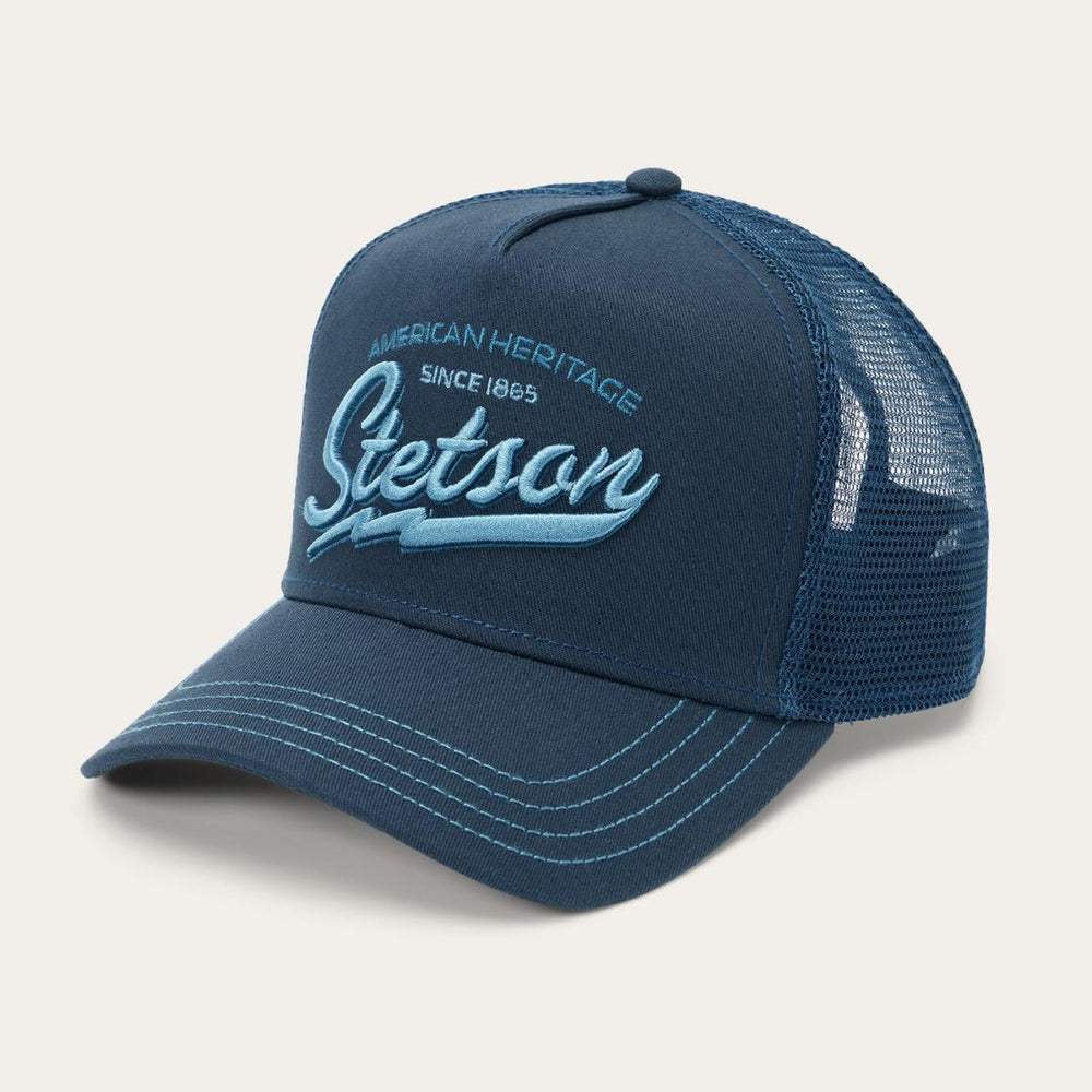 Navy Embroidered 1865 Trucker Cap Navy | Men/Women Stetson Caps & Truckers