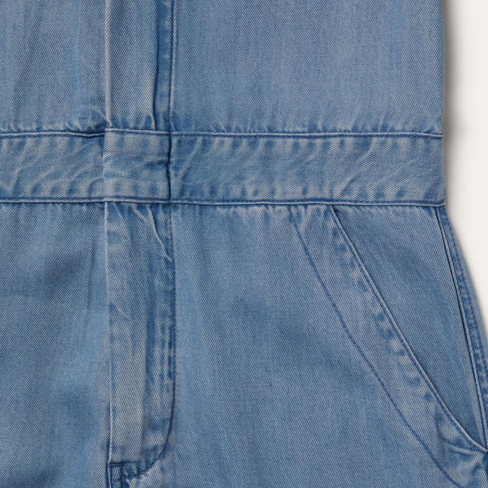 Notch Collar Jumpsuit Blue | Women Stetson Jumpsuits