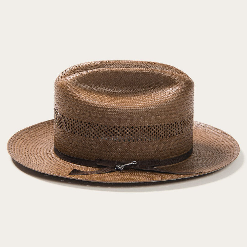Open Road Vented Straw Cowboy Hat Chocolate | Men/Women Stetson Western
