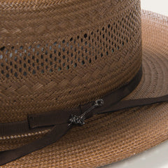 Open Road Vented Straw Cowboy Hat Chocolate | Men/Women Stetson Western