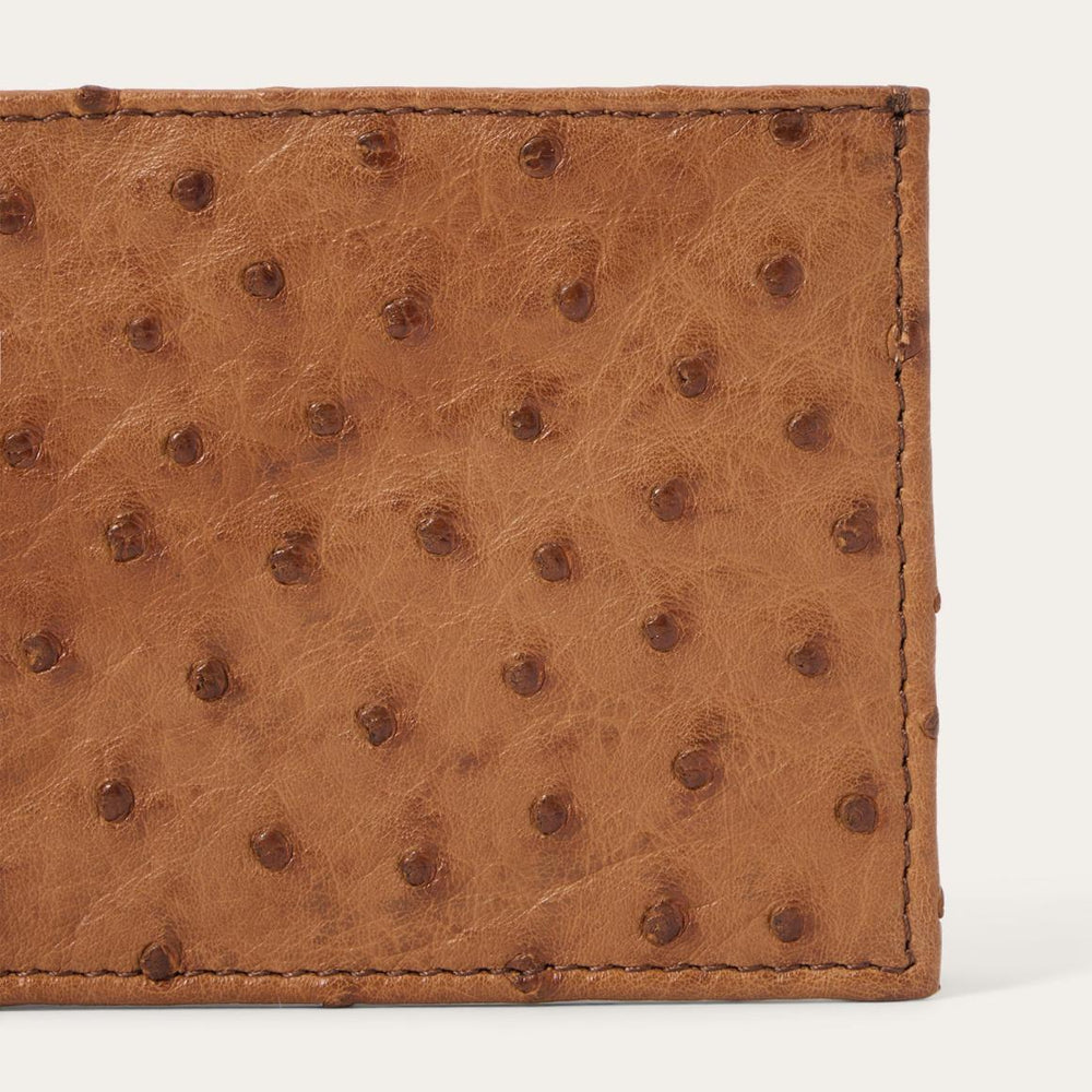 Ostrich Bi-Fold Wallet Antique Cognac | Men Stetson Wallets
