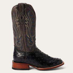 Ozzy Ostrich Boot Black | Men Stetson Exotics