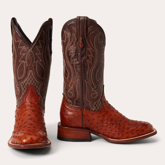 Ozzy Ostrich Boot Brown | Men Stetson Western