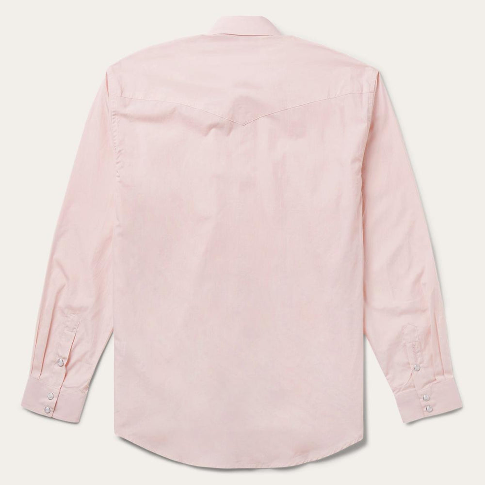 Pink End-On-End Western Shirt Pink | Men Stetson Western Shirts