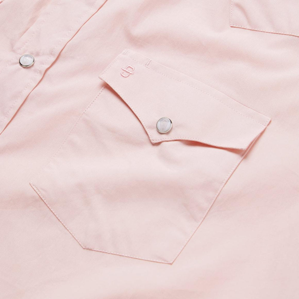 Pink End-On-End Western Shirt Pink | Men Stetson Western Shirts
