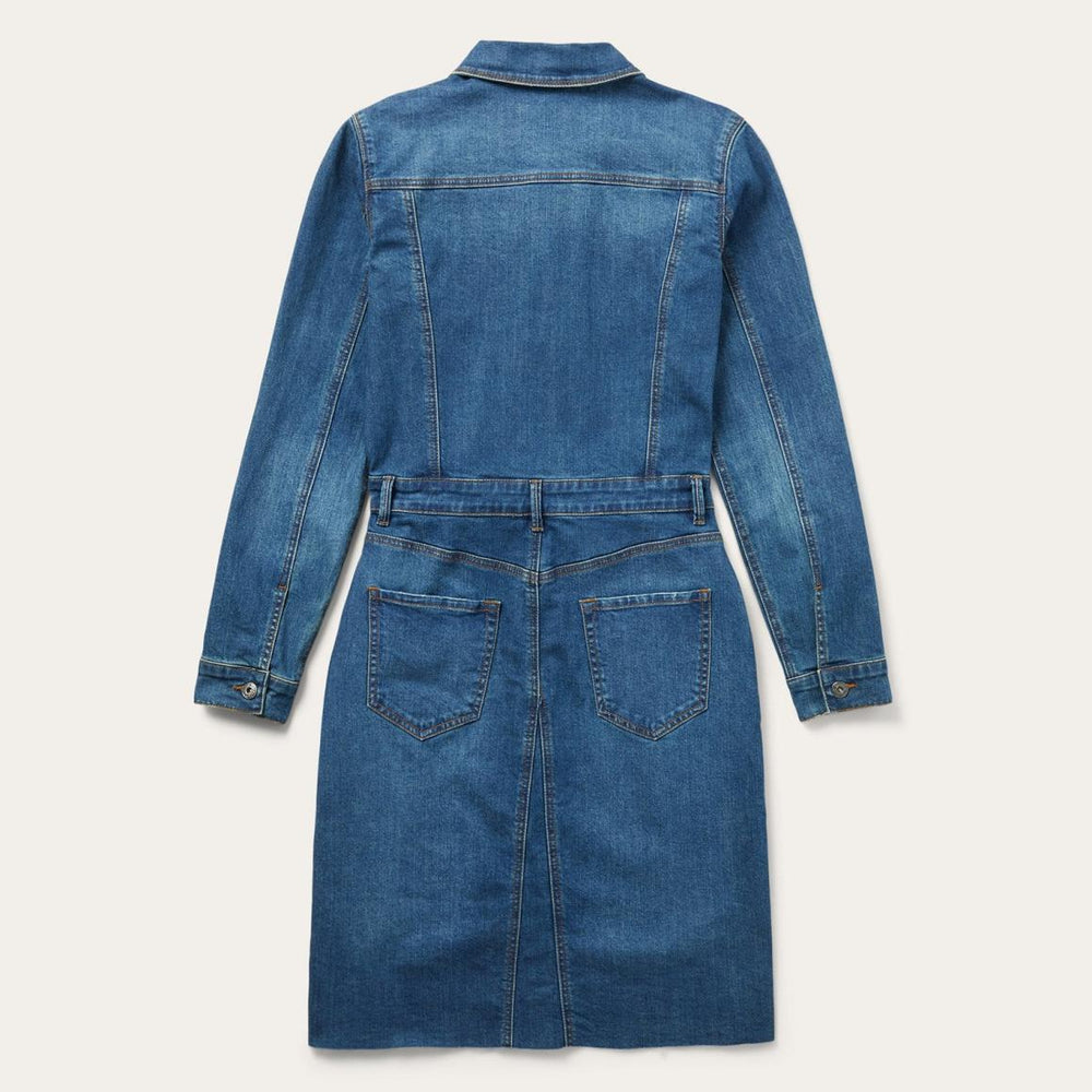 Premium Denim Shirt Dress Blue | Women Stetson Mini