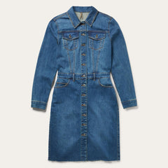 Premium Denim Shirt Dress Blue | Women Stetson Shirt Dresses