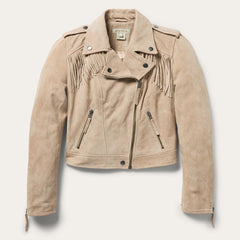 Premium Suede Moto Jacket Tan | Women Stetson Jackets