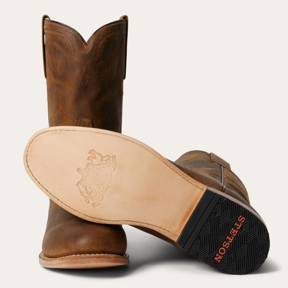 Puncher Boots Oily Brown | Men Stetson Ropers