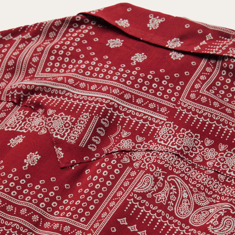 Red Bandana Patchwork Shirt Red | Women Stetson Western Shirts