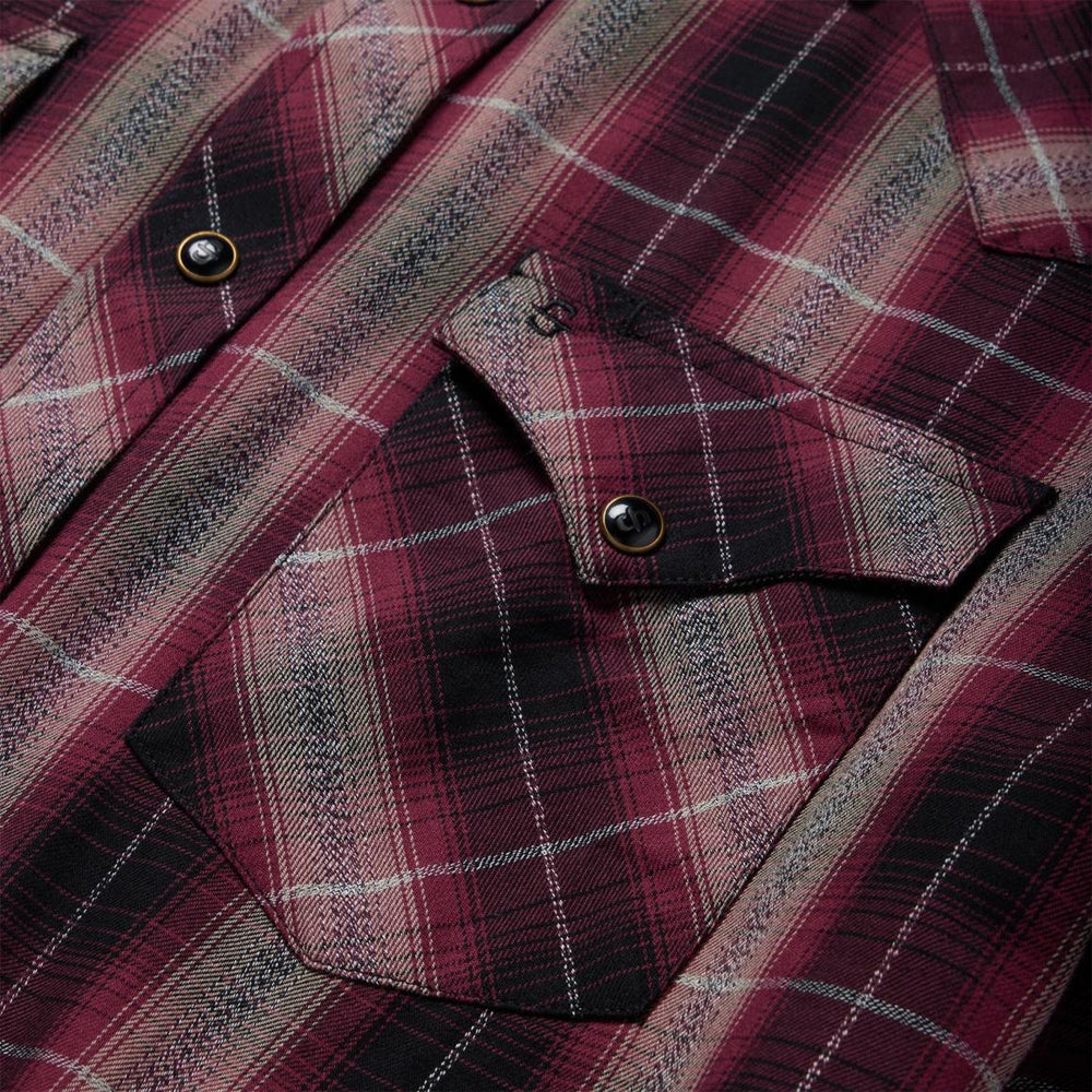 Red Marl Plaid Western Shirt Red | Men Stetson Modern Cut