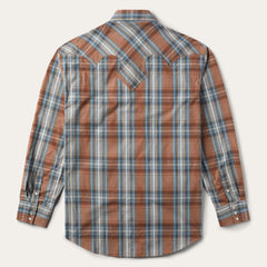Rustic Plaid Western Shirt Brown | Men Stetson Classic Cut